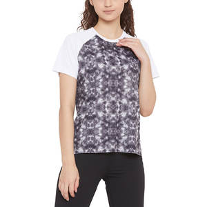Mode féminine personnalisée sublimée T-Shirt à manches courtes 100% coton toile tissu Anti-rides respirant décontracté personnalisé - Product Image 1