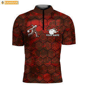 Chemises de bowling SAMAVIA Club Uniformes légers en polyester sublimé pour les événements de la ligue et de l'équipe USA - Product Image 6