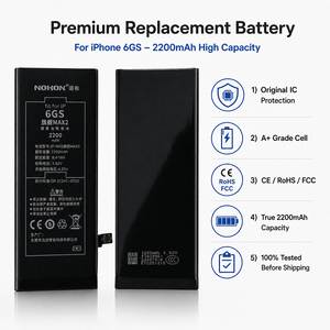 <span class=keywords><strong>Batterie</strong></span> de <span class=keywords><strong>remplacement</strong></span> pour <span class=keywords><strong>iPhone</strong></span> <span class=keywords><strong>6S</strong></span>, 2200 mAh, haute capacité, Li-Polymère, 3.82V, avec circuit de protection, OEM, vente en gros, en vrac - Product Image 4