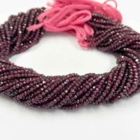 3mm 4mm 5mm Natural Hyderabadi Grenat Faceted Rondelle Beads Semi Precious Stone Beads For Jewelry Setting Latest Products 2025