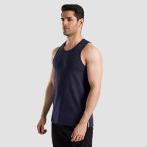 Camiseta sin mangas transpirable Navy Energy Rise, 100 % algodón - Product Image 1