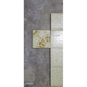 Azulejos de pared de suelo de cerámica de 8 \ "X 8 \" de fabricación italiana, textura ligera de color tostado claro, 8 Uds. Para interiores de dormitorios hechos para diseño cuadrado - Product Image 1