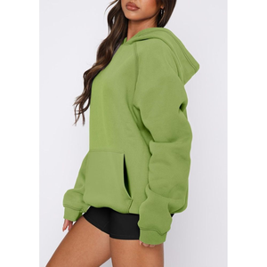 Sweats à capuche d'hiver surdimensionnés pour femmes Polyester / Coton Léger Respirant Écologique Impression de logo personnalisée Streetwear - Product Image 2