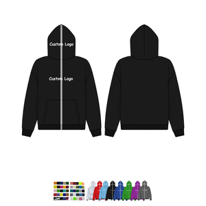 เสื้อฮู้ดผู้ชายแบบมีซิปเต็มตัว ผ้าฟลีซหนานุ่ม ไซส์ใหญ่พิเศษ กันลม เป็นมิตรกับสิ่งแวดล้อม พร้อมโลโก้สั่งทำพิเศษ สำหรับฤดูหนาว - Product Image 2