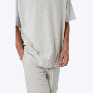 Venta caliente 240gsm Drop Shoulder T-shirt Venta al por mayor de algodón en blanco Camiseta personalizada Heavyweight Men T-shirt Camiseta de gran tamaño - Product Image 5