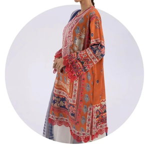 ชุดเดรสสำหรับผู้หญิงชุดเดรสซาลวาร์คอตตอนพิมพ์ลายสำหรับสนามหญ้า - Product Image 5