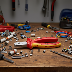 Knipex <b>Wire</b> Crimpers Polished Handle with Multi-Component Grips VDE-Tested for <b>Wire</b> End Sleeves - Product Image 3