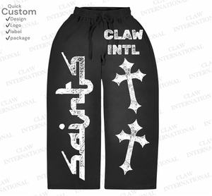 600 Gsm Conjuntos de chándales en blanco Fabricante Pantalones de chándal de gran tamaño y conjunto de Sudadera con capucha 100% Chándales de algodón para hombres - Product Image 3