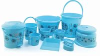Ensemble d'accessoires de salle de bain manuels en plastique Tulip, modernes, écologiques, durables, de qualité supérieure, multi-usages, plusieurs couleurs, pour la maison