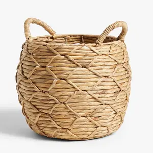 Vietnam Straw Basket Water Hyacinth Rectangular Storage Box Wicker Basket Round Organizer Storage Planter Cabinet Basket