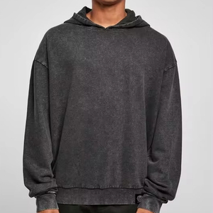 Sweat à capuche Hip Hop pour hommes Masque surdimensionné à col roulé Sweat à capuche surdimensionné Sweat à capuche décontracté en coton vintage pour hommes - Product Image 1