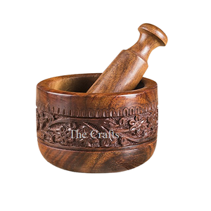 Mortero y Maja de Madera de Último Diseño para Hierbas y Especias, Utensilios de Cocina Imam Dasta con la Mejor Calidad - Product Image 4