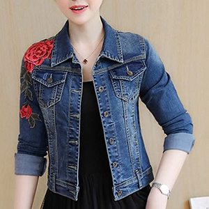High Quality Women's Winter <b>Denim</b> Jacket Solid Color Cotton Waterproof Breathable Comfortable Casual Wear Nylon Lining - Product Image 3