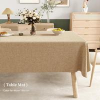 Nappe rectangulaire en lin fin pour mariage, banquet, restaurant, housse de table tissée, taille personnalisée, vente en gros