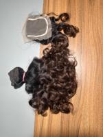 Extensions de cheveux 100% naturels Remy indiens, ondulés et volumineux, qualité supérieure, double trame machine, 100 g, toutes couleurs disponibles