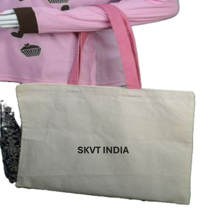 Sac fourre-tout en toile de coton pour femmes, résistant, fermeture à glissière, design japonais/anglais, écologique, réutilisable pour la plage, les courses - Product Image 4