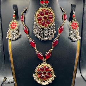 Collier ethnique tribal vintage bohème en alliage de cuivre fait main traditionnel afghan pour femmes, idéal pour les mariages et les fêtes, respectueux de l'environnement - Product Image 4