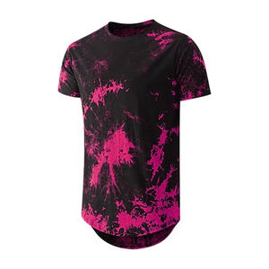 2025 hommes Hipster ourlet incurvé Premium palangre t-shirts goutte queue t-shirt hauts à manches courtes coupe ajustée Hip Hop chemise gymnastique entraînement - Product Image 5