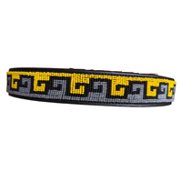 Ceinture en cuir perlé africain de qualité supérieure cousue à la main Style de garçon de vache occidentale accessoires ethniques décontractés pour hommes