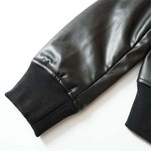 Veste en cuir synthétique double fermeture éclair de couleur unie élégante et imperméable de haute qualité pour hommes, veste d'hiver pour hommes - Product Image 4