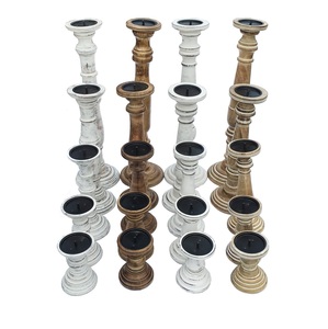 Bougeoir en bois poli fait à la main, disponible en toute taille et sur mesure, couleur et couleur naturelle - Product Image 1