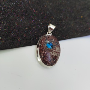 Cavansita rara de alta calidad, colgante, collar, dijes de cavansita de Plata de Ley 925 para mujer, accesorios colgantes de moda - Product Image 3