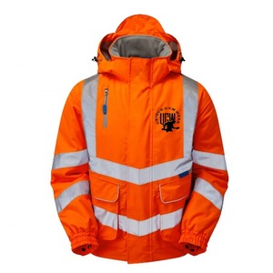 Ropa de Trabajo de Seguridad Reflectante OEM, Chaqueta de Seguridad Tipo Bomber de Poliéster de Alta Visibilidad Unisex, Certificación CE, Ropa y Abrigos de Trabajo Personalizados - Product Image 3