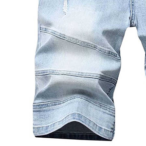 กางเกงขาสั้นผ้ายีนส์เอวสูงสำหรับผู้ชายปรับแต่งได้ชุดแนวสตรีทแบบลำลอง - Product Image 6