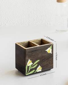 ที่วางช้อนไม้แข็งแรงพิมพ์ลาย สำหรับวางช้อนร้อนขณะคนอาหาร ช้อนไม้ธรรมชาติราคาประหยัด โดย AALIYAN IMPEX - Product Image 3