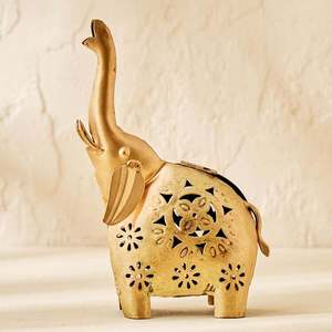 Soportes de luz de té inspirados en elefantes para una decoración del hogar única con brillo navideño caprichoso elegante - Product Image 5