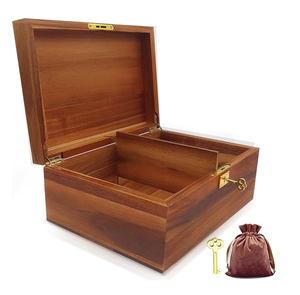 กล่องใส่เครื่องประดับไม้ งานฝีมือคุณภาพพรีเมียม ของขวัญที่ดีที่สุดสำหรับครอบครัวและเพื่อน กล่องเครื่องประดับไม้แกะสลักด้วยมือ สไตล์โมเดิร์น - Product Image 3