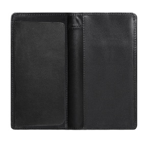 Couverture de chéquier en cuir PU minimaliste avec boucle de stylo à rabat en plastique et sangle élastique pour hommes femmes en cuir - Product Image 4