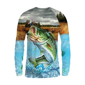 Customized UPF 50 shirt Quick dry fishing shirt Polyester long sleeve shirt Men's <b>sunscreen</b> summer shirt - Product Image 1
