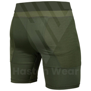 Shorts de compression pour hommes de qualité supérieure, prix de gros les plus bas, créez votre propre logo, taille élastique, pantalon court compressé - Product Image 3