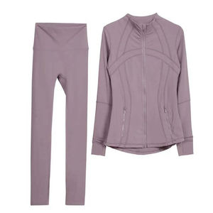 Conjunto Deportivo de 3 Piezas para Mujer, Pantalones Elásticos de Cintura Alta con Estampado, para Running, Fitness, Yoga, Poliéster/Nailon Transpirable, Venta al Por Mayor - Product Image 3