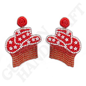 Pendientes bordados en forma de flor multicolor hechos a mano, joyería artesanal vibrante con diseño floral intrincado, peso ligero - Product Image 3