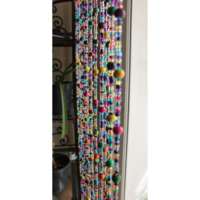 Guirlande bohème perlée avec clochettes en plastique pour décoration suspendue