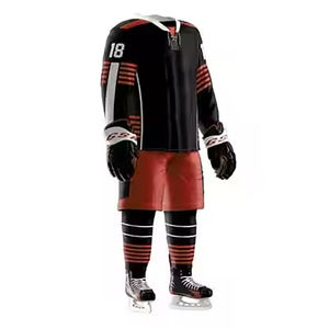 Ensemble d'uniformes de hockey sur glace personnalisable, respirant et durable avec nom d'équipe personnalisé, impression par sublimation antibactérienne OEM - Product Image 5