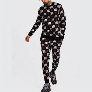 Poids lourd 100% coton t-shirt hommes ensemble survêtements pour hommes été Joggers costumes sport 2 pièces hommes ensembles posséder votre Logo - Product Image 5