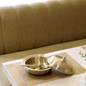 Bol en laiton pour servir en gros, bol à salade et à fruits pour la décoration de la maison, disponible en taille personnalisée, en aluminium et en acier - Product Image 3