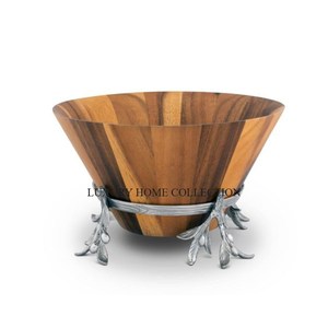 Bol de service en bois écologique fabriqué à partir de ressources renouvelables, parfait pour les maisons soucieuses de l'environnement - Product Image 2