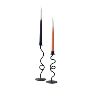 Twisted <b>Black</b> Iron <b>Candlestick</b> Holders Set of 3 for Home Holiday Tabletop Decoration Durable Metal Candle Holders - Product Image 2