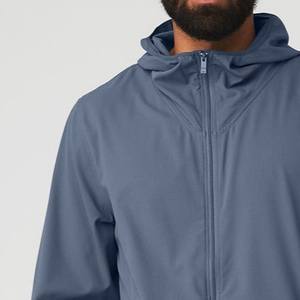 Chaqueta Cortavientos Impermeable con Capucha para Hombre, de Manga Larga, Transpirable, con Estampado Digital en Lona, Colores Contrastantes, para Invierno - Product Image 5