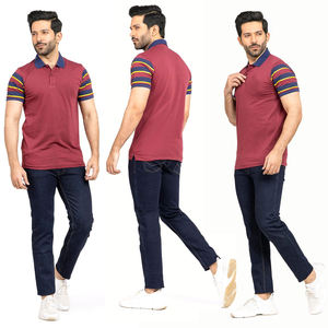 Chemise décontractée confortable à manches courtes pour homme, 100 % coton, infroissable, en tissu tricoté, motif uni, idéale pour l'été - Product Image 4