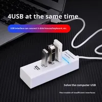 Hub USB 3.0 de Alta Velocidad con 4 Puertos, Divisor, Extensor y Adaptador para Computadora, Compatible con 2.0, en Stock