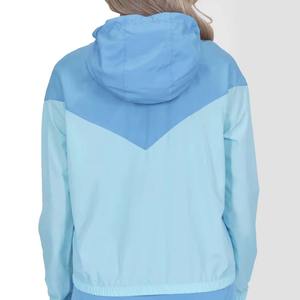 Cortavientos OEM personalizar chaquetas de exterior de manga larga para mujer Chaquetas cortavientos correr Fitness ropa al aire libre colores contrastantes - Product Image 4