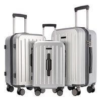 Ensemble de valises de voyage ABS 3 pièces 20 24 28 pouces rigides à roulettes coque dure Fabricant Chine Vente en gros