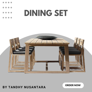 Ensemble de table à manger de restaurant en teck massif moderne et élégant, chaises avec coussins en tissu de haute qualité, couleur personnalisée, origine Foshan - Product Image 5