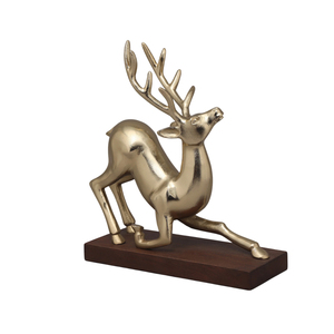 Estatua de ciervo decorativa para el hogar de lujo, diseño moderno hecho a mano, escultura de aluminio y Metal de alta calidad para decoración de mesa de Hotel y oficina - Product Image 1