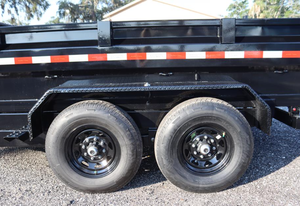 Wholesale 7 x 12 FT Tandem Axle Dump Trailer 12K GVWR Hydraulic Telescopic Cylinder Heavy Duty Cargo & Equipment Hauling Trailer - Product Image 2